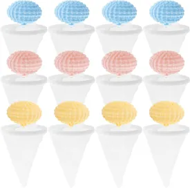 12 Pcs Floating Hair Filtering Mesh Removal, Lint Catcher for Washing Machine, Reusable Hair Filter Cleaning Mesh Bag, Washer Hair Catcher Laundry, Practical Pet Dog Cat Hair Remover