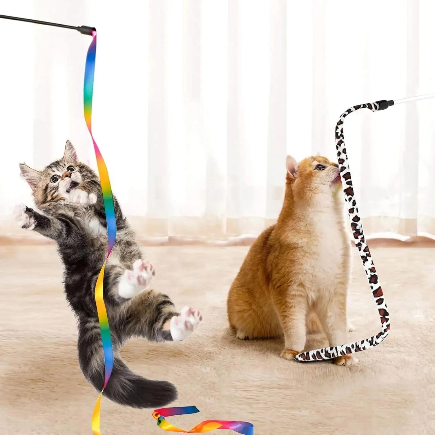 34Pcs Cat/Kitten Toy Set, Interactive Kitty Toys with Collapsible Cat Tunnels Tent