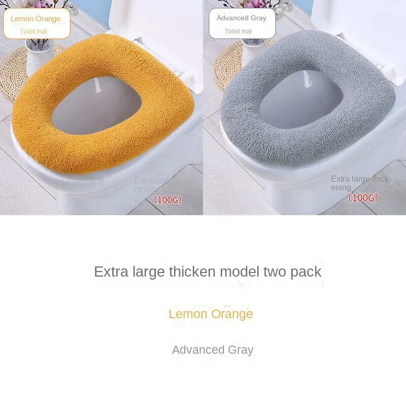 3pcs Toilet Seat plus-Sized Household Winter Thickened Toilet Seat Cover Pad Toilet Seat Cover Washer