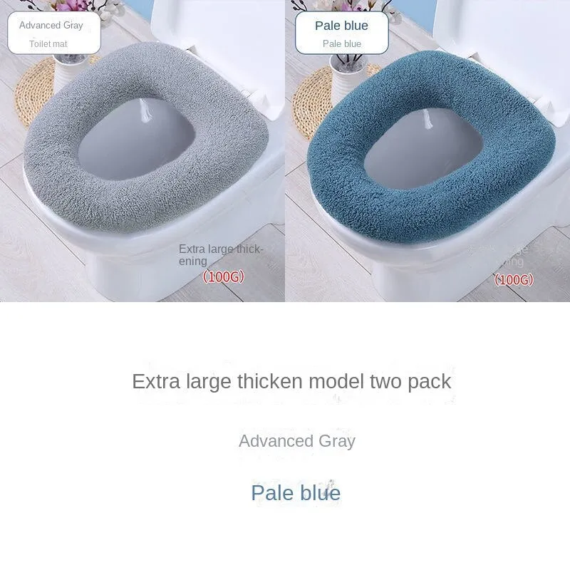 3pcs Toilet Seat plus-Sized Household Winter Thickened Toilet Seat Cover Pad Toilet Seat Cover Washer