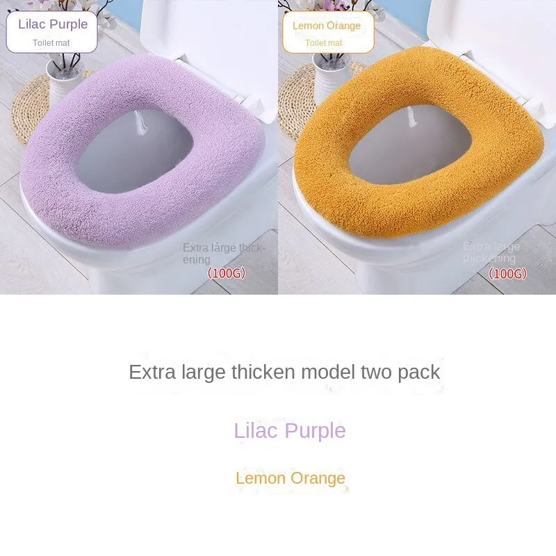 3pcs Toilet Seat plus-Sized Household Winter Thickened Toilet Seat Cover Pad Toilet Seat Cover Washer