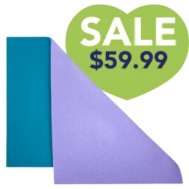 48"x24" Anti-Fatigue Reversible Dog Grooming Table Mat Blue/Lavender by PawMat