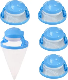 5 Pieces Washing Machine Lint Filter Bag, Floating Pet Hair Filter Mesh Bag, Lint Catcher for Laundry Pouch