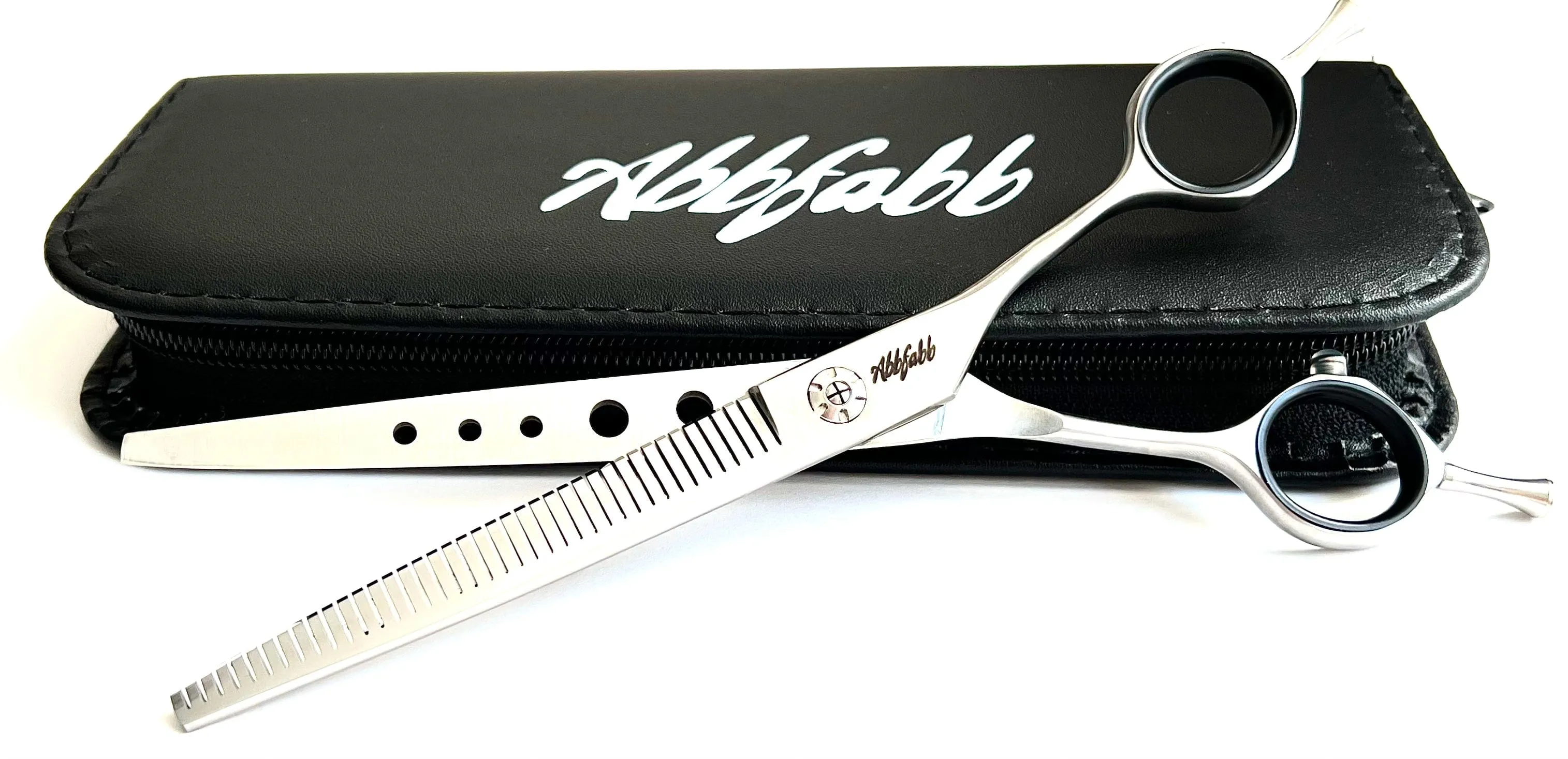 Abbfabb Grooming Scissors Ltd 7" 40 Piano Teeth Straight Fluffer
