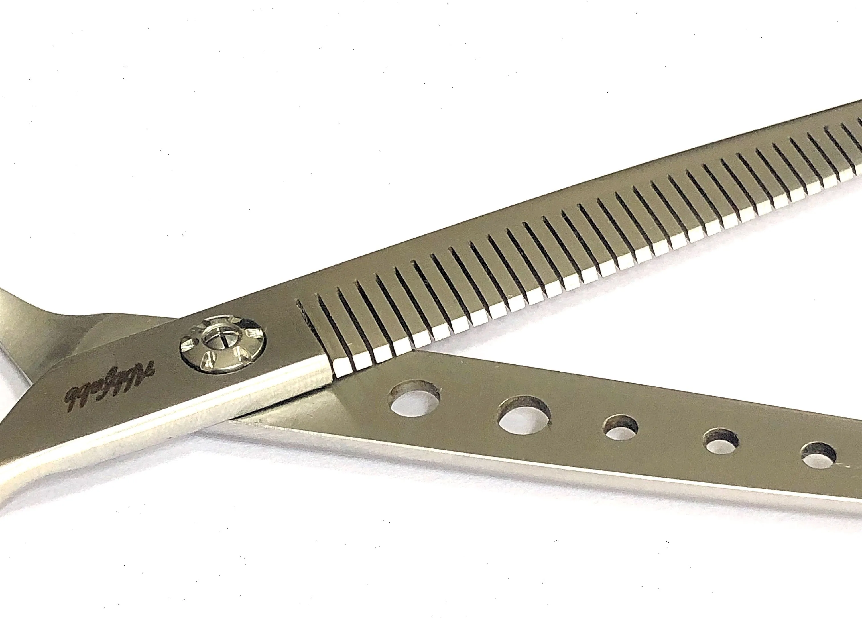 Abbfabb Grooming Scissors Ltd 7" 40 Piano Teeth Straight Fluffer