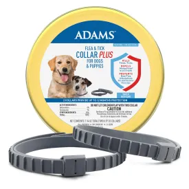 Adams Flea & Tick Collar Plus for Dogs and Puppies - 2 Pack
