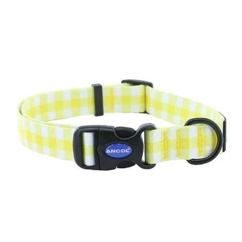 Ancol Soho Yellow Check Collar Large