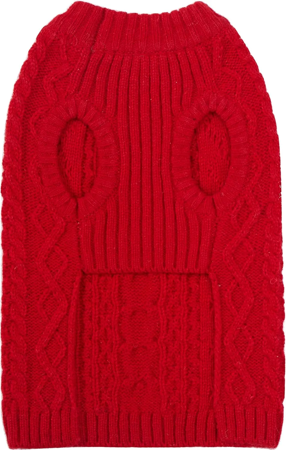 Blueberry Pet Dog Sweater - Award-Winning Christmas Sweater for Small Dogs, Wool Blend, No-Sleeve Style Dog Clothes, Warm & Cozy, Machine-Washable, 16" Back Length, Neck 15", Chest 21"-25"