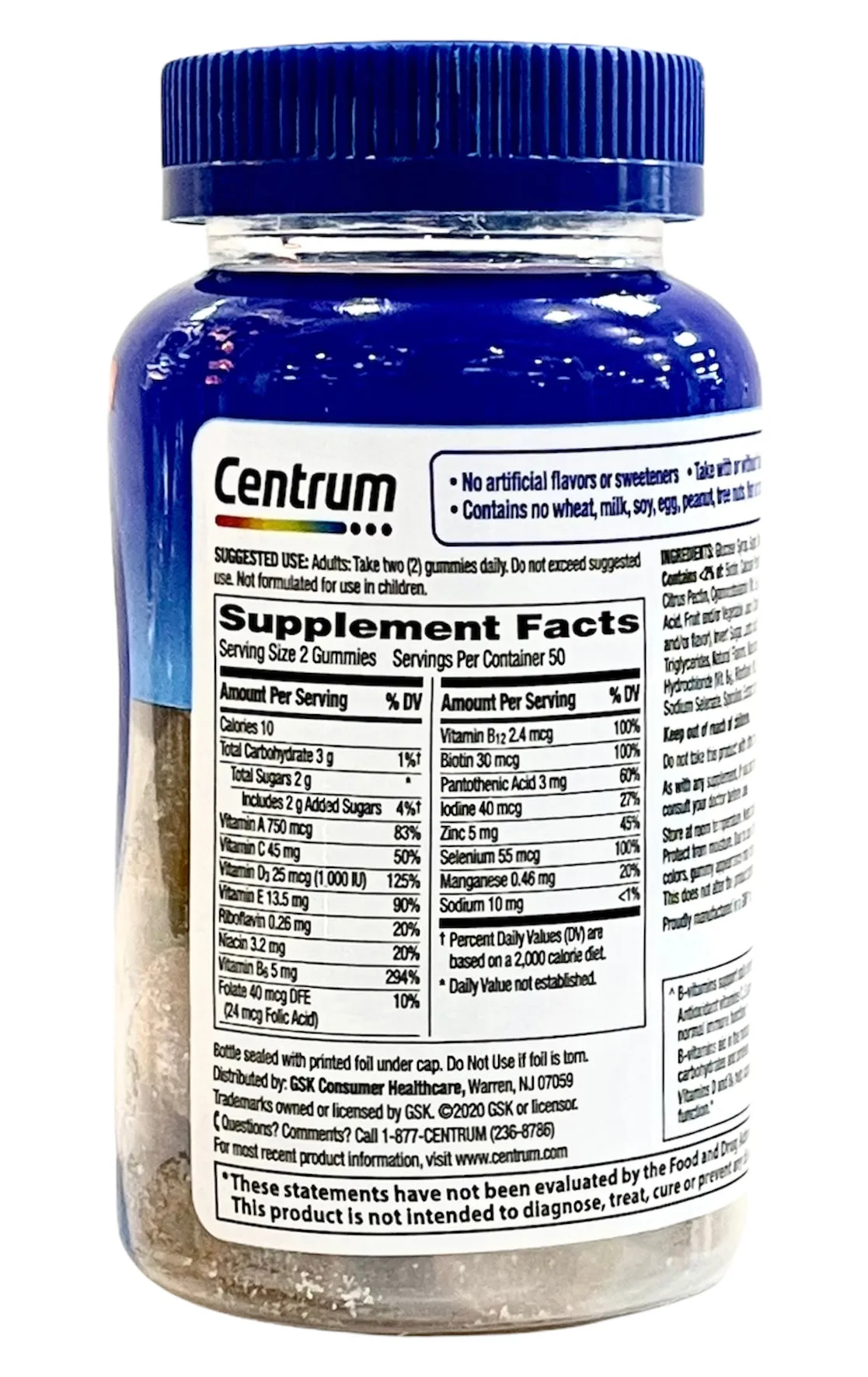 Centrum Men Multigummies | 100 Assorted Natural Fruit Flavors