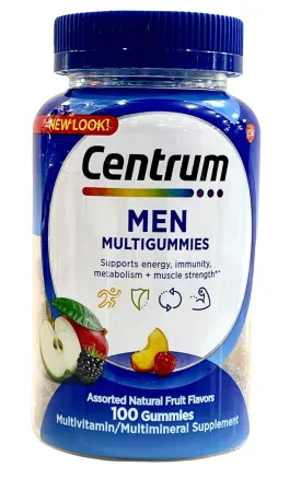 Centrum Men Multigummies | 100 Assorted Natural Fruit Flavors
