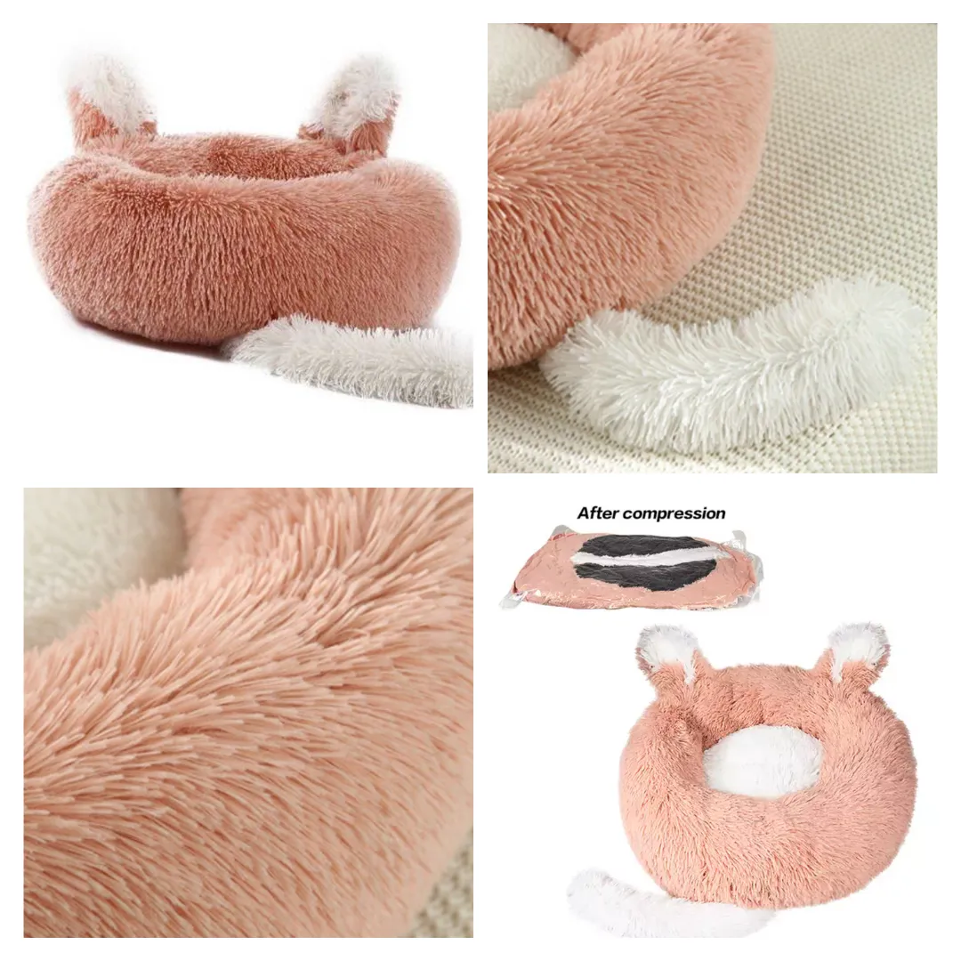 Cozy Plush Pet Bed for Cats & Small Dogs – Soft & Non-Slip Design