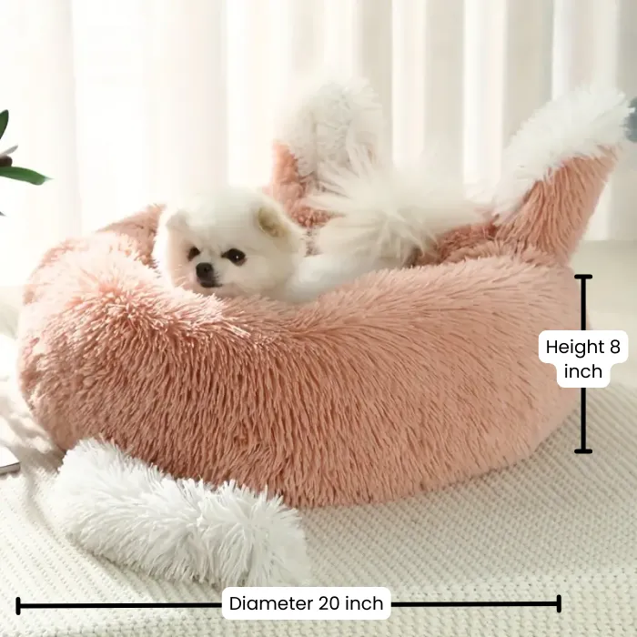 Cozy Plush Pet Bed for Cats & Small Dogs – Soft & Non-Slip Design