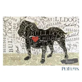 Custom Bulldog PetFlat - Premium Vinyl Mat