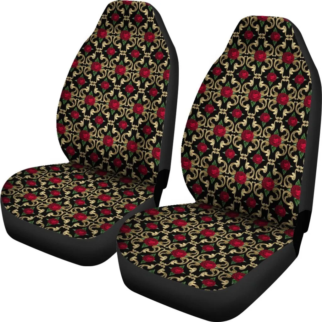 Custom Car Seat Covers - Floral Pattern #102 Red Roses | Floral Car Seat Covers, Car Seat Covers for Vehicle, Car Accessories for Women