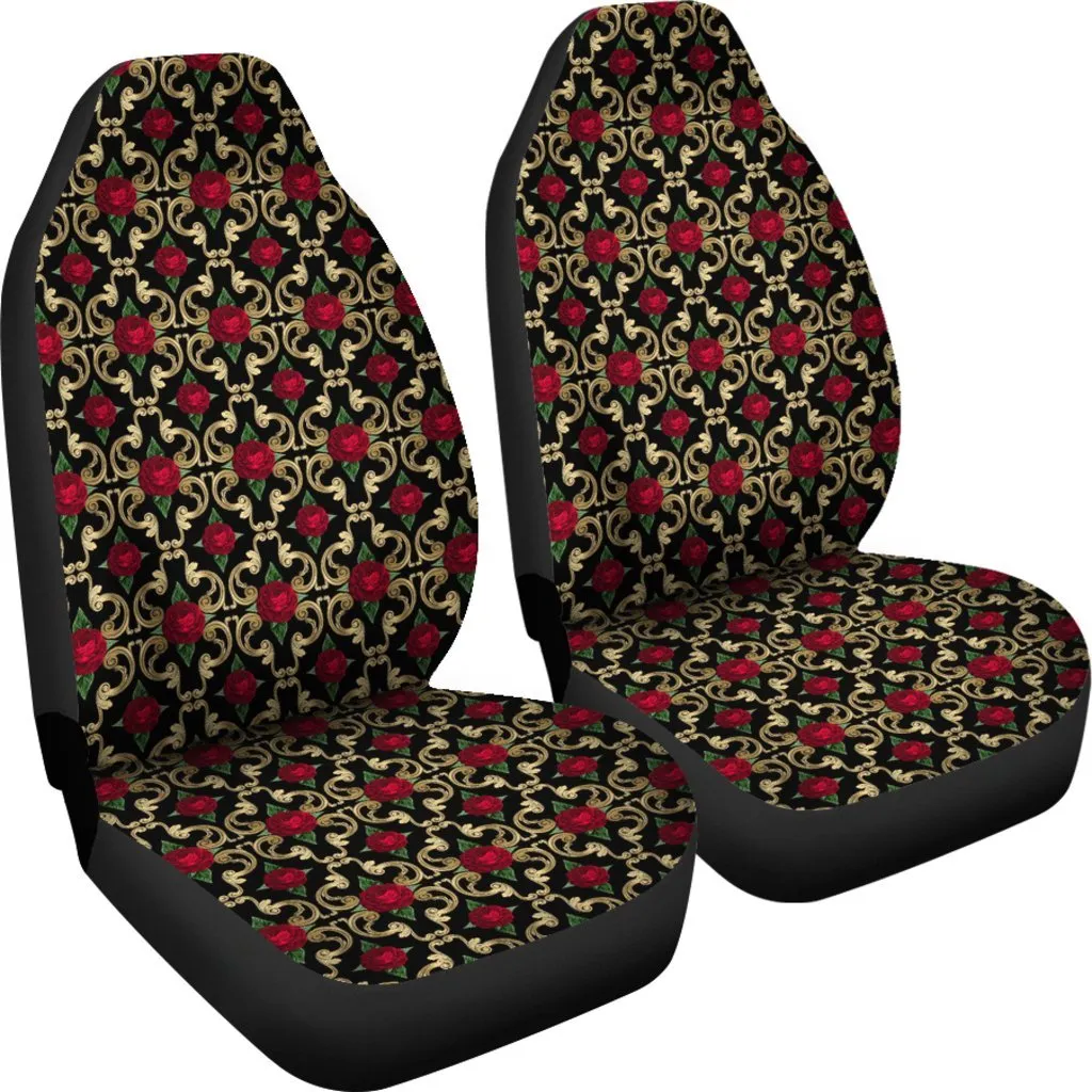 Custom Car Seat Covers - Floral Pattern #102 Red Roses | Floral Car Seat Covers, Car Seat Covers for Vehicle, Car Accessories for Women