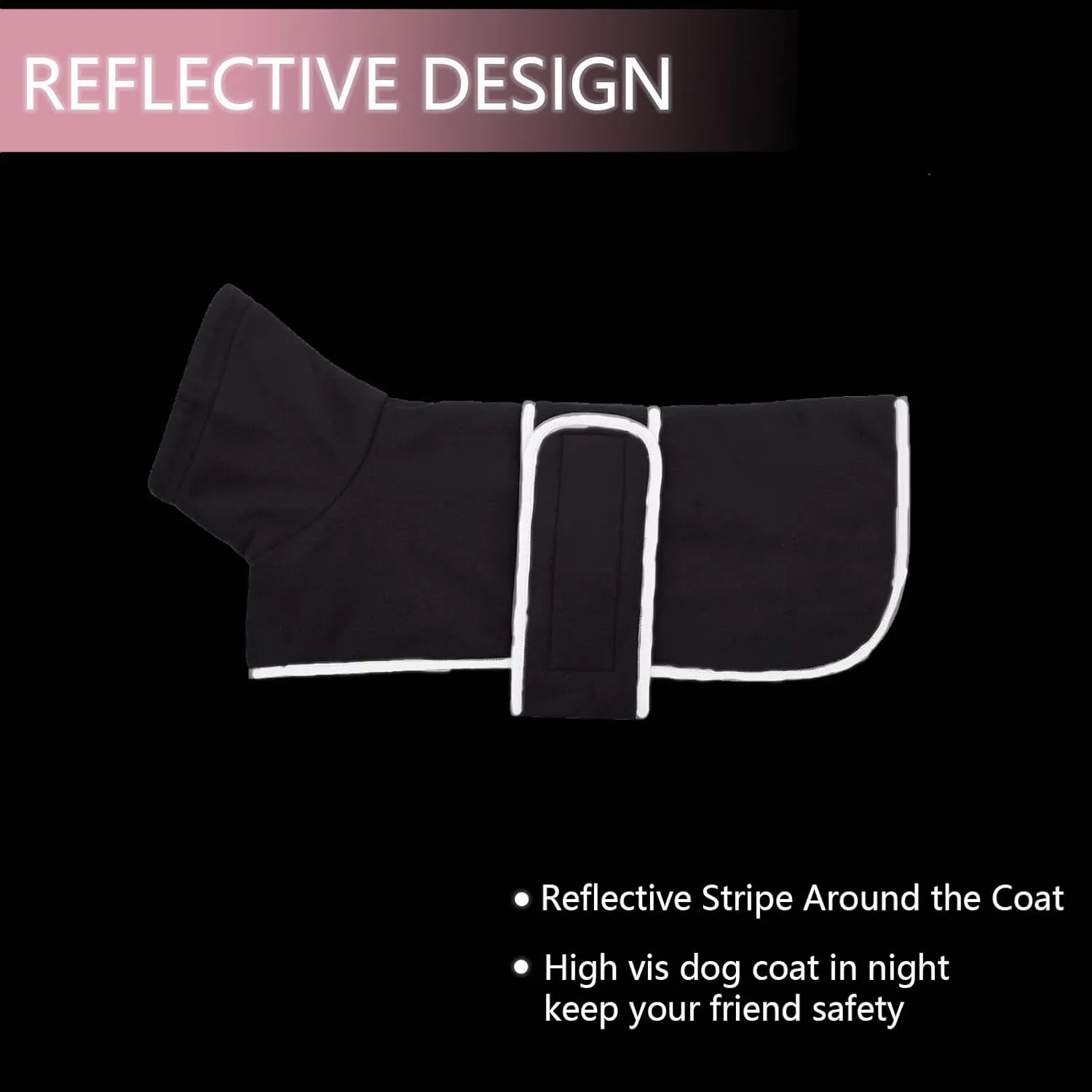 Dachshund Coats Sausage Dog Fleece Coat in Winter Miniature Dachshund Clothes with Hook and Loop Closure and high vis Reflective Trim Safety - Gray - S