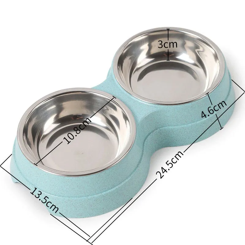 Double Pet Bowls for Food and Water