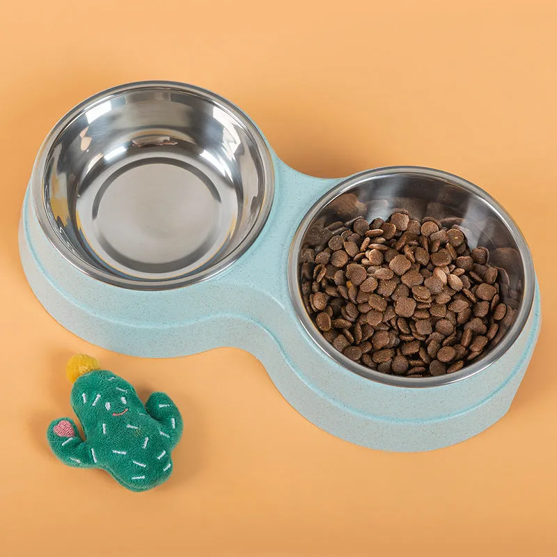 Double Pet Bowls for Food and Water