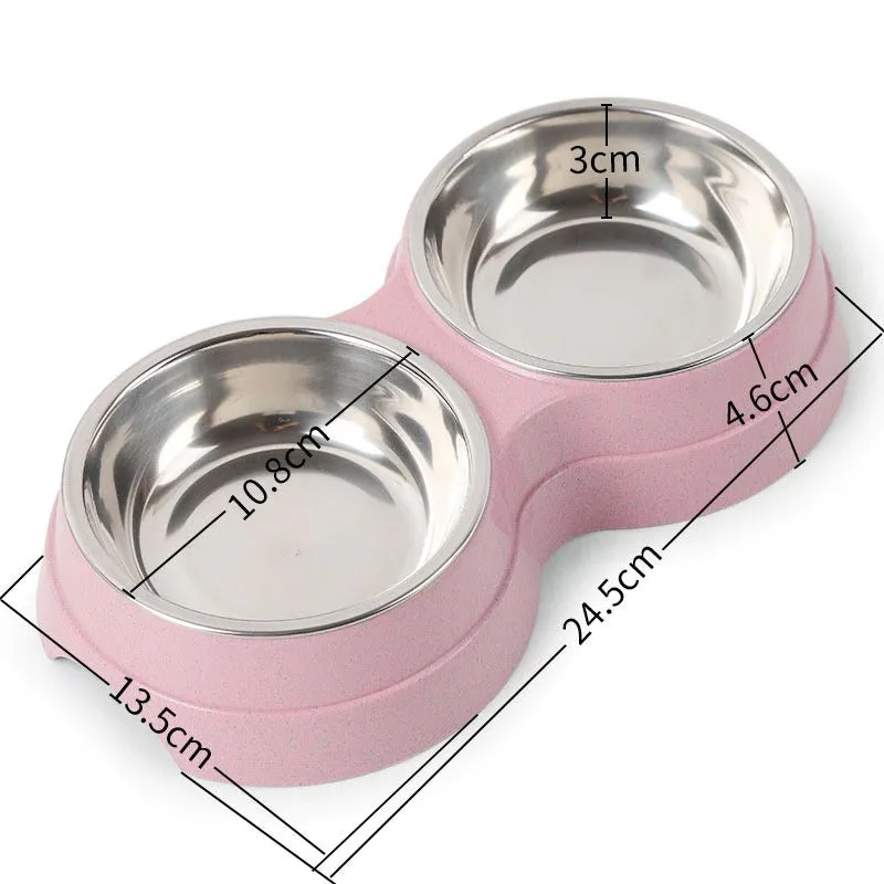 Double Pet Bowls for Food and Water