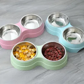 Double Pet Bowls for Food and Water