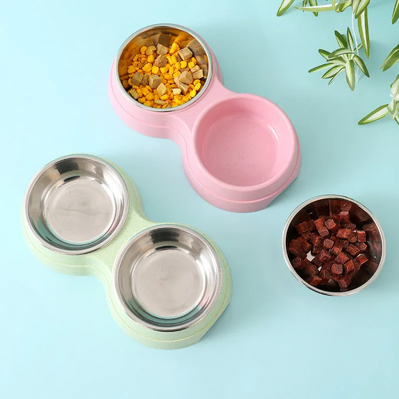 Double Pet Bowls for Food and Water