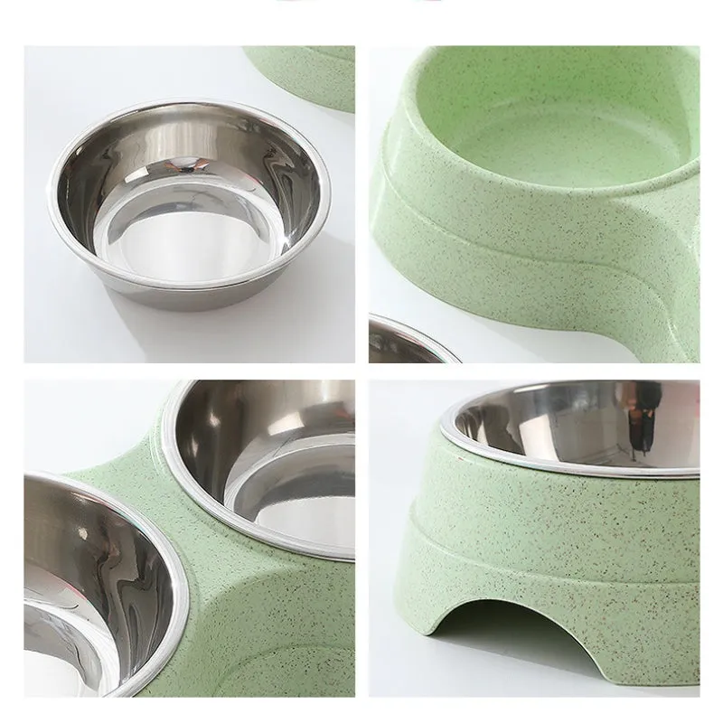 Double Pet Bowls for Food and Water