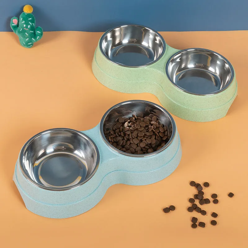 Double Pet Bowls for Food and Water