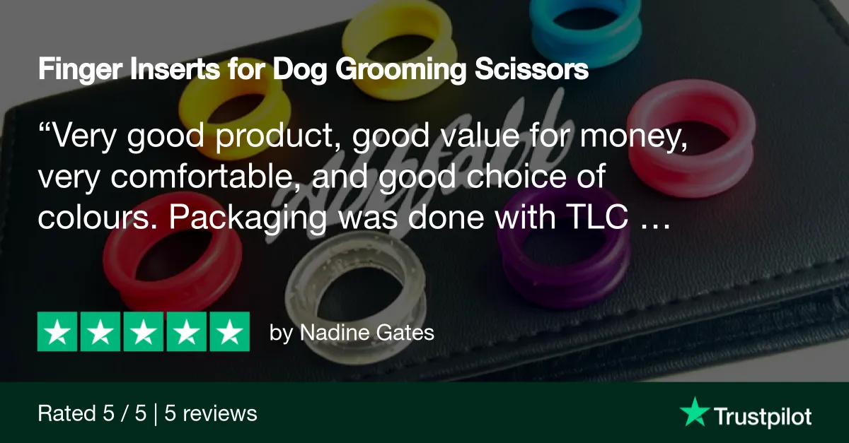 Finger Inserts for Dog Grooming Scissors