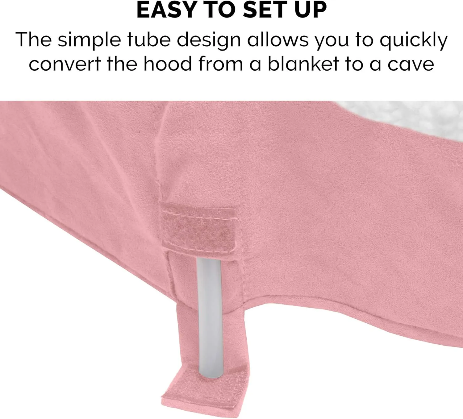Furhaven 44" Round Cooling Gel Dog Bed for Large Dogs w/ Removable Washable Cover, For Dogs Up to 80 lbs - Sherpa & Suede Snuggery - Pink, 44-inch