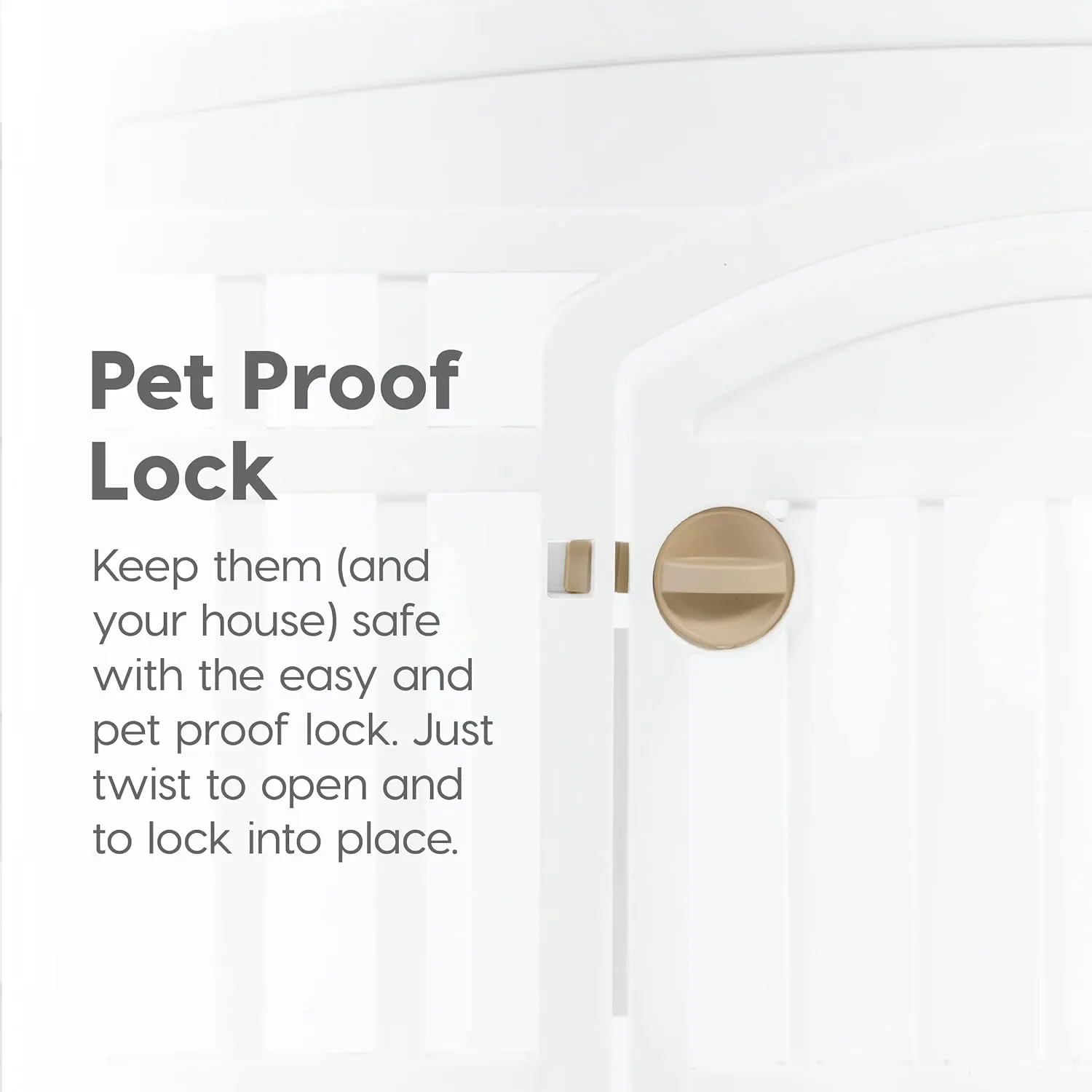 IRIS USA 24" 6-Panel Pet Dog Puppy Playpen with Door, For Puppy Small Dogs Keep Pets Secure Easy Assemble Easy Storing Customizable Non-Skid Rubber Feet, White