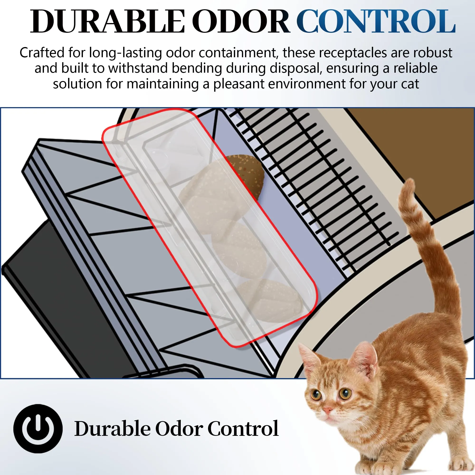 Littermaid Waste Receptacles Compatible with 1st and 2nd Edition Cat Litter Boxes - 12 Count