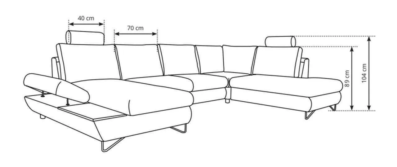 Lofti III U Shape Corner Sofa Bed