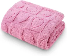Luciphia Small Dog Blanket Washable Pet Bed Cover Soft Fluffy Puppy Couch Protector with Premium Fleece Cozy Calming Cat Blankets for Indoor Cats Pink 30x20 inch