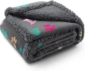 Luciphia Waterproof Pet Blankets for Couch Sofa Bed Cover Liquid Pee Proof Washable Soft Fluffy Large Dog Blanket Reversible Furniture Protection Grey Bone Thicken Small40" x 28"