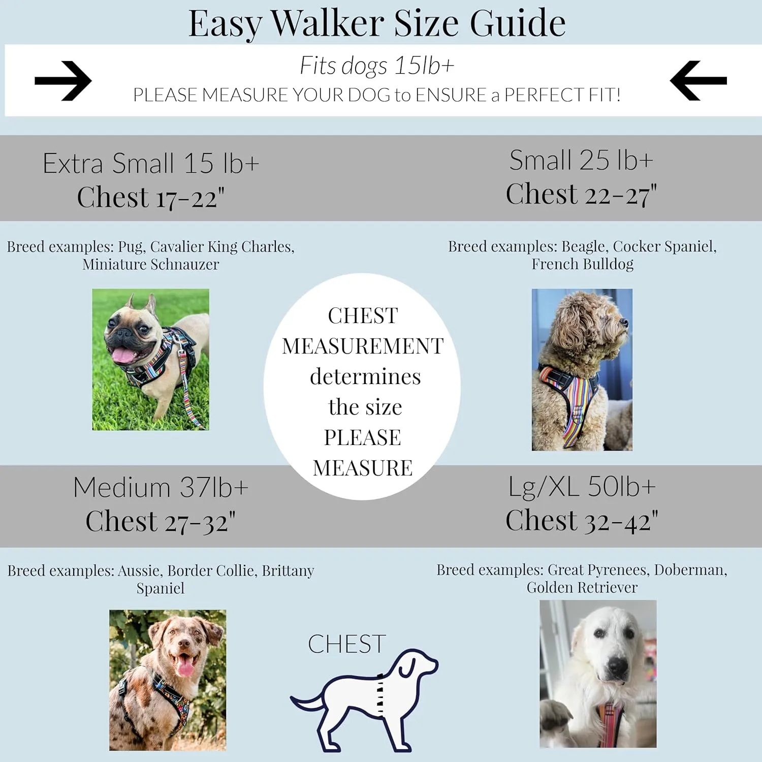 Lucky Love Dog No Pull Dog Harness, Adjustable and Easy to Walk, Cute Patterned Harness for Small Medium Large Male & Female Dogs - Molly, XS