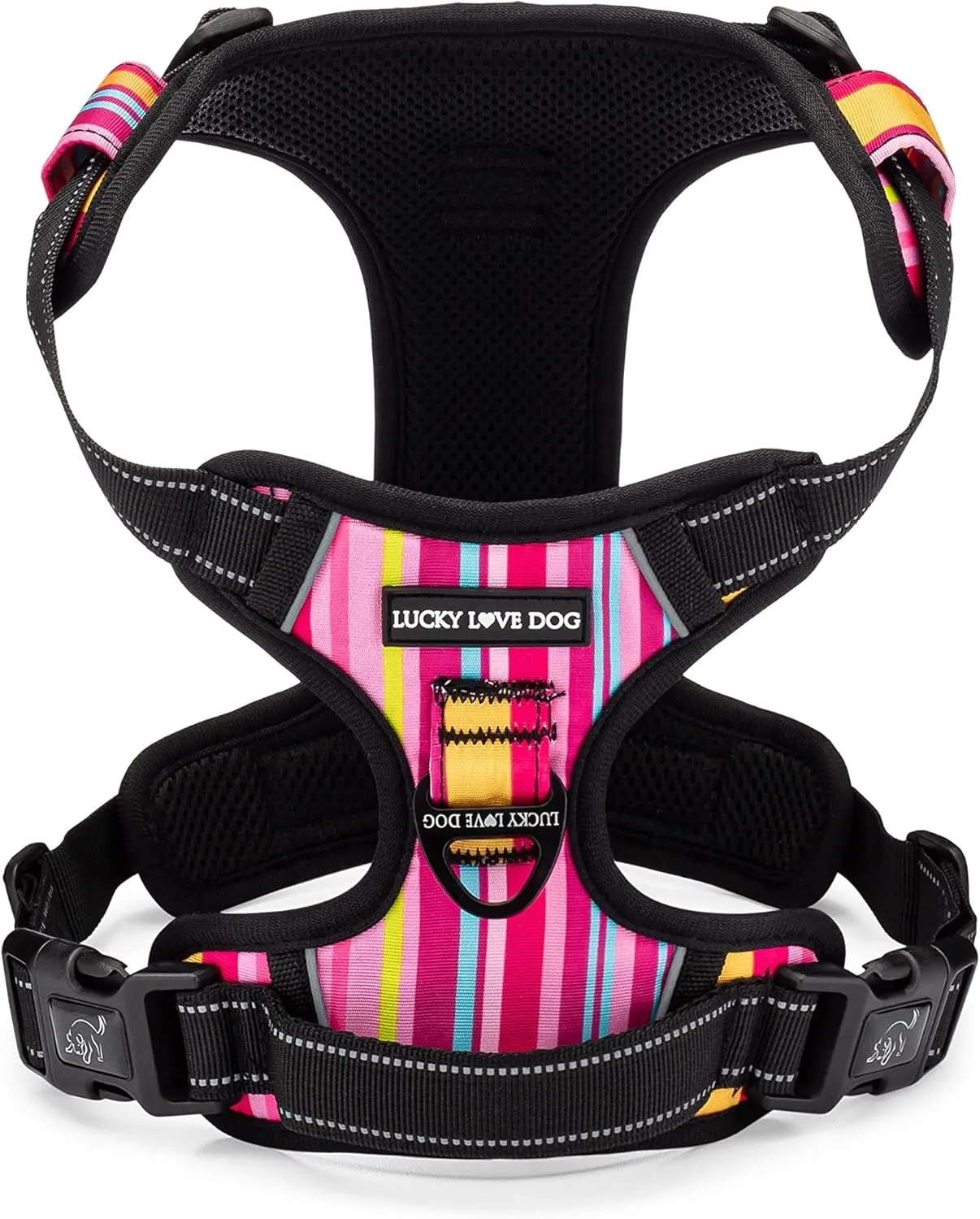 Lucky Love Dog No Pull Dog Harness, Adjustable and Easy to Walk, Cute Patterned Harness for Small Medium Large Male & Female Dogs - Molly, XS