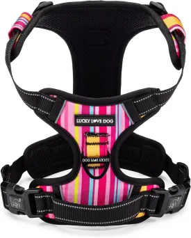 Lucky Love Dog No Pull Dog Harness, Adjustable and Easy to Walk, Cute Patterned Harness for Small Medium Large Male & Female Dogs - Molly, XS