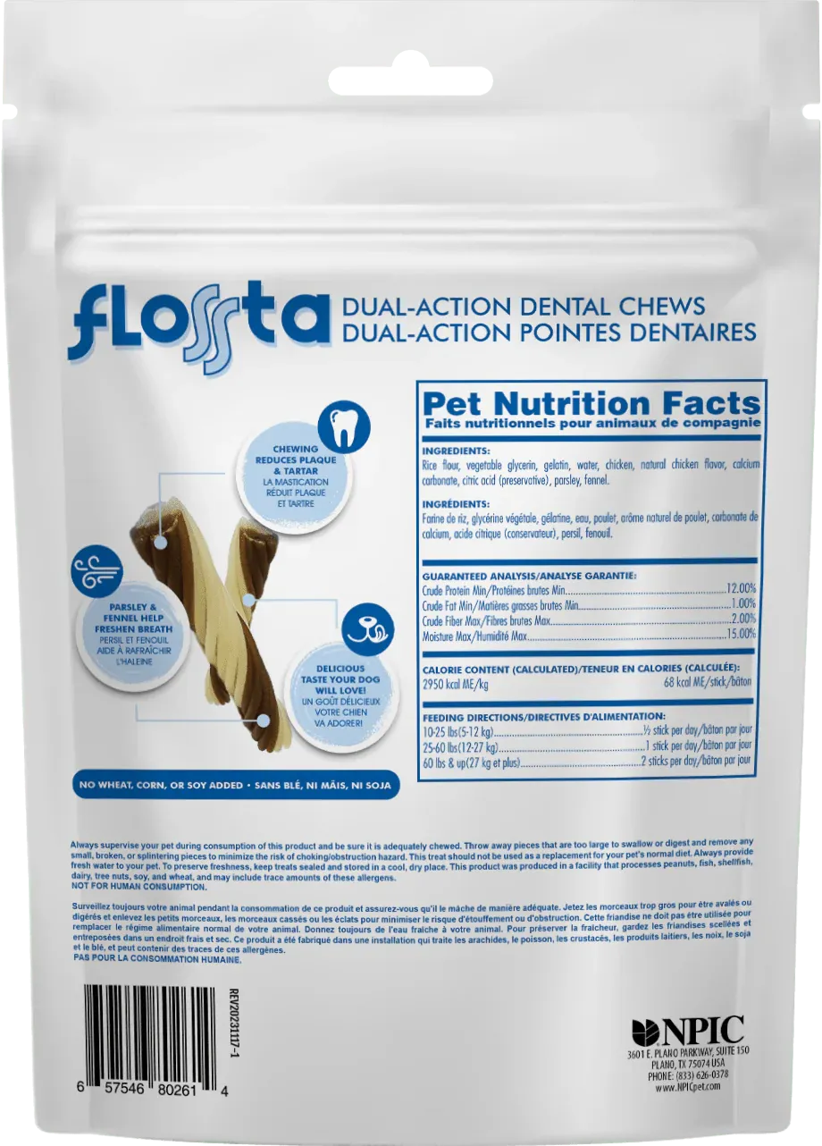 N-BONE FLOSSta CHICKEN CHEWS for dogs