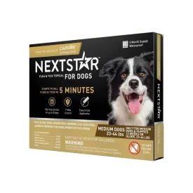 NextStar Flea & Tick Topical Treatment for Medium Dogs - 23 to 44lbs - 3ct