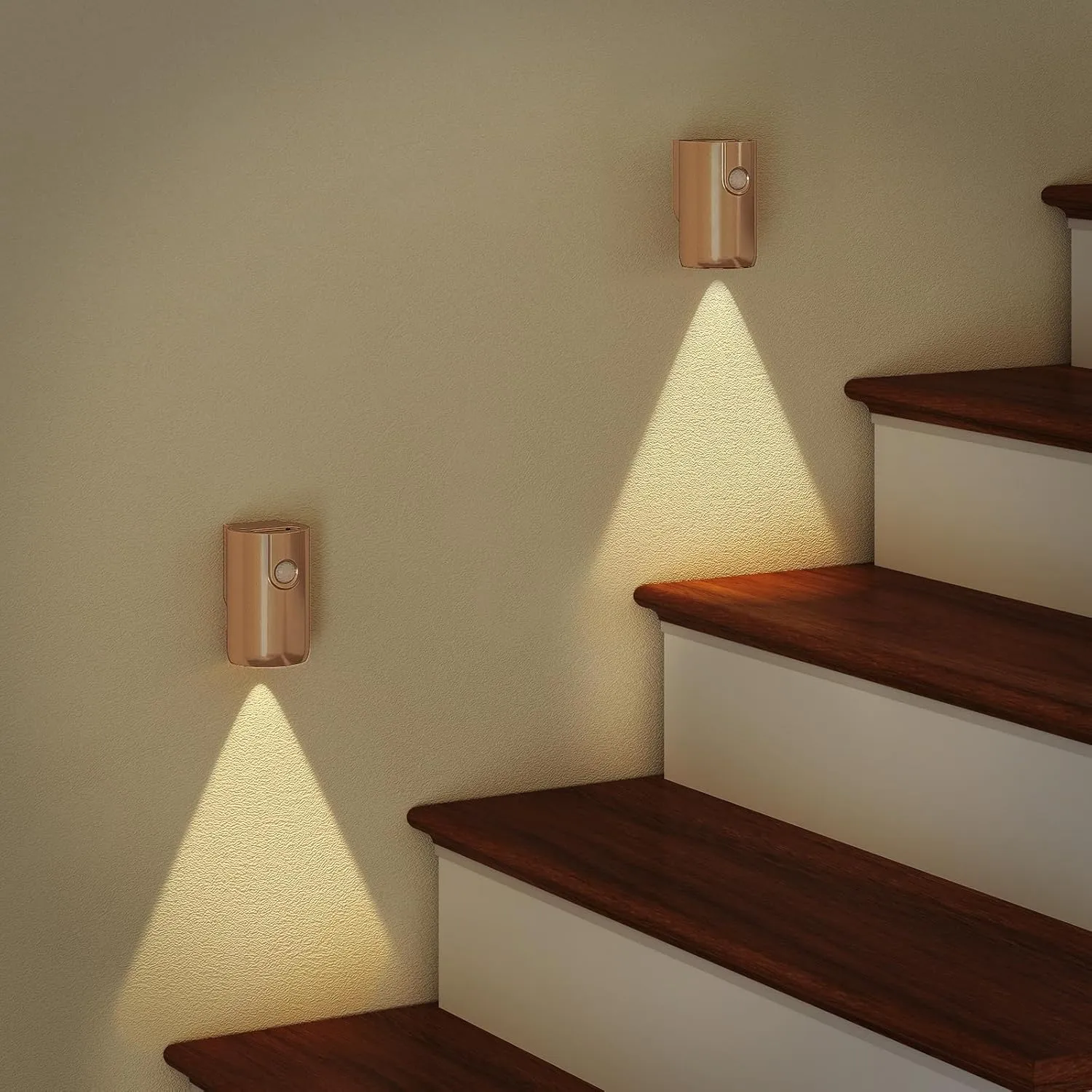 Night Light, Dimmable Motion Sensor Night Light, Stick on Wall,1200mAh Rechargeable Battery Operated 3000K/4000K/6500K 0-50LM Adjustable Brightness LED Wall Sconces Night Lights, 2 Pcs
