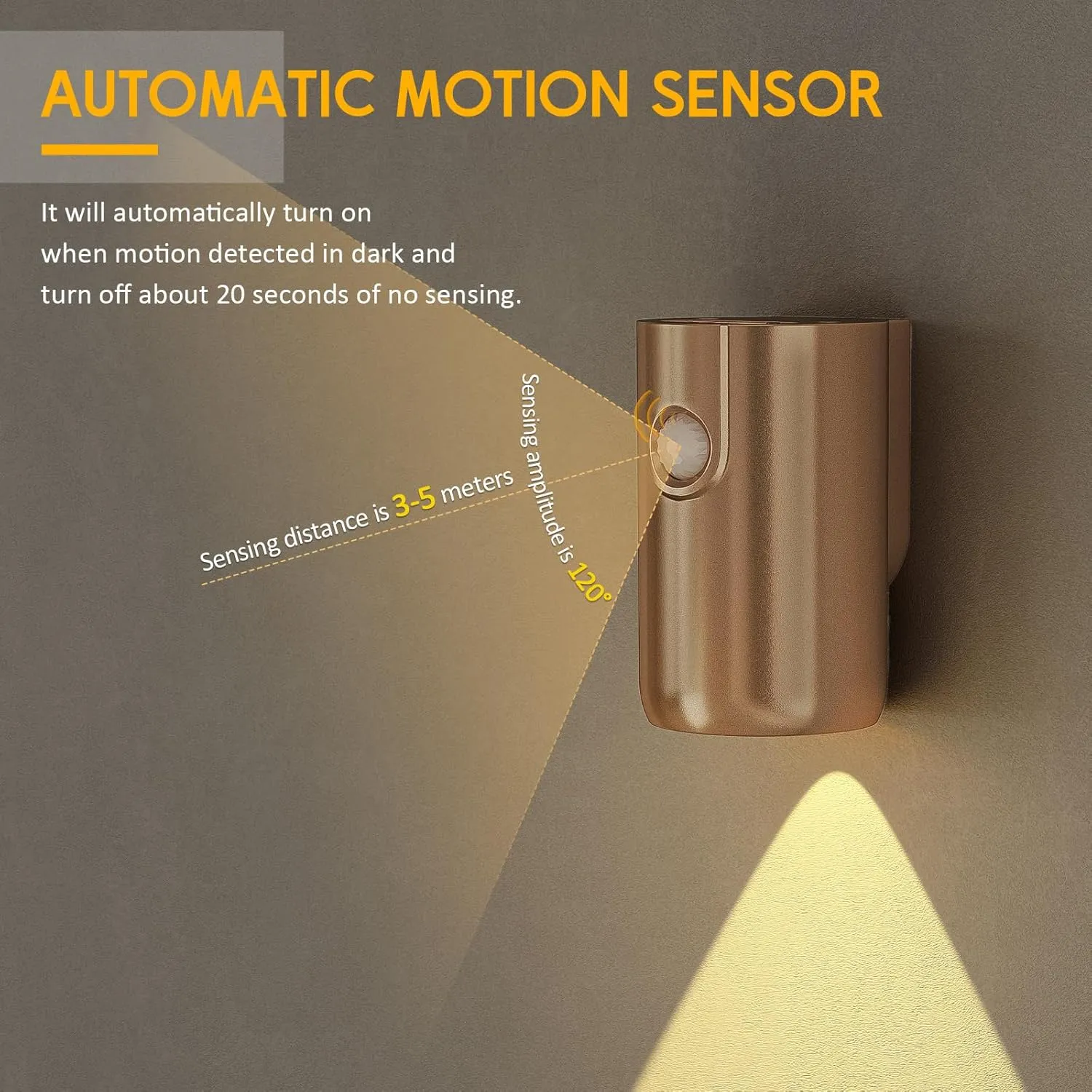 Night Light, Dimmable Motion Sensor Night Light, Stick on Wall,1200mAh Rechargeable Battery Operated 3000K/4000K/6500K 0-50LM Adjustable Brightness LED Wall Sconces Night Lights, 2 Pcs