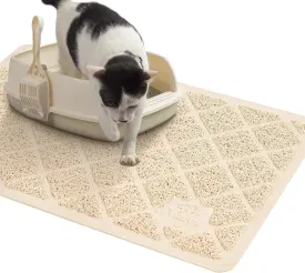 Niubya Premium Cat Litter Mat, Litter Box Mat with Non-slip and Waterproof Backing, Litter Trapping Mat Soft on Kitty Paws and Easy to Clean, Cat Mat Traps Litter from Box