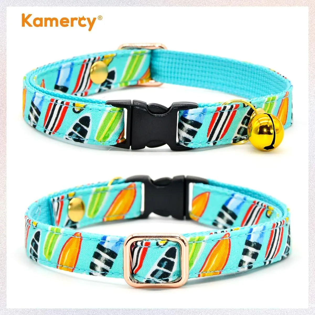 Paddleboard Cat Collar, Safety Breakaway Kitten Collar, XXS (6" - 10")