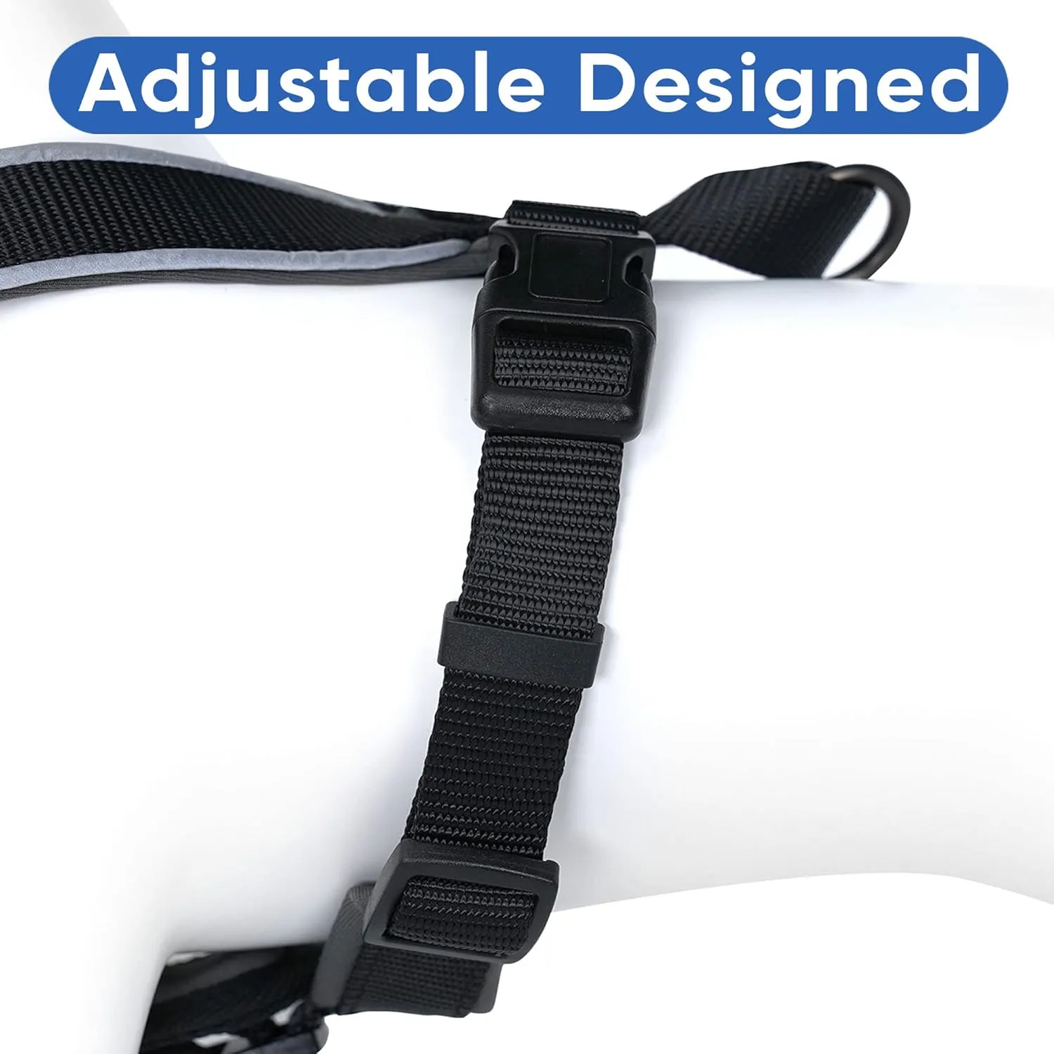 Pawtitas Reflective Dog Harness - Padded, Comfortable Control for Walks or Runs - XS, Black