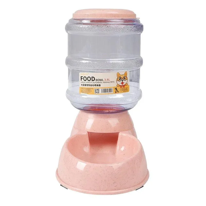 Pet Feeding & Drinking Dispensers – Automatic Gravity Feeders with Large 128.5Oz Capacity, Durable, Easy to Clean, and Stylish in 4 Colors