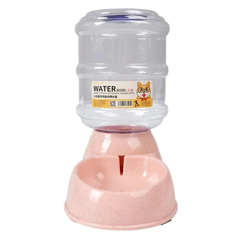 Pet Feeding & Drinking Dispensers – Automatic Gravity Feeders with Large 128.5Oz Capacity, Durable, Easy to Clean, and Stylish in 4 Colors