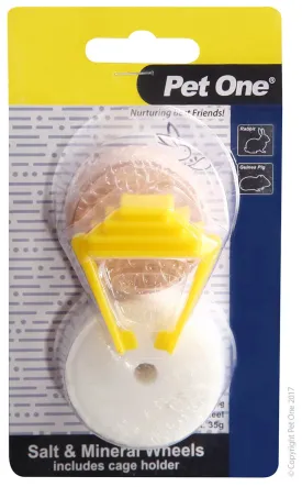 Pet One Salt Lick & Mineral Wheel with Clip