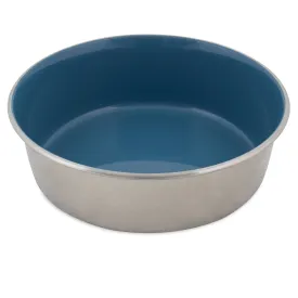 Petmate Painted Stainless Steel Bowl Vallarta Blue - 12 Cup