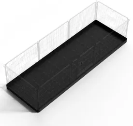 PJYuCien Rectangle Playpen Bottom Pad- Stabilize The Dog Play Pen, Fits 8 Panels 24" Width Metal Dog Playpen -24"x72" Assembly Size 600D Oxford Cloth Waterproof Playpen Bottom (Only Bottom Pad)