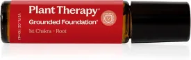Plant Therapy Chakra 1 Grounded Foundation (Root Chakra) Essential Oil Blend Pre-Diluted Roll-On 10 mL (1/3 oz) 100% Pure, Therapeutic Grade
